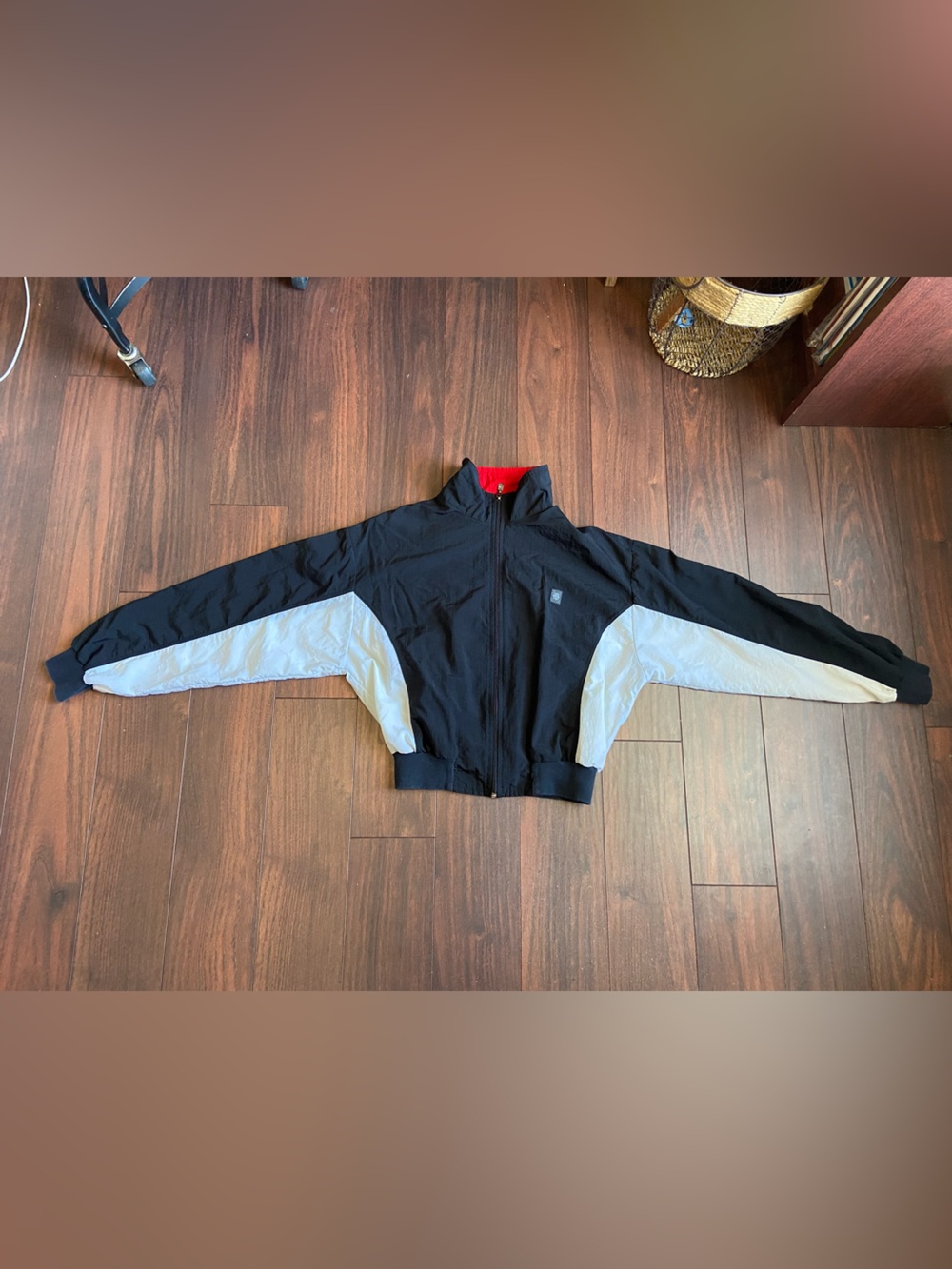 VINTAGE Y2K HIGH WAIST COLLARED SPORTS JACKET ZIP FRONT S